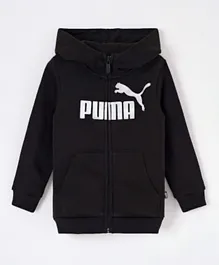 Puma ESS+ Logo Full Zip Hoodie TR - Black