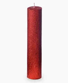 شمعة عمودية براقة دريم ديكور - أحمر