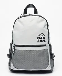 Oaklan by ShoeExpress Logo Print Backpack Grey - 15.7 Inch