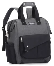 Babyhug Multifunctional Backpack Style Diaper Bag - Black