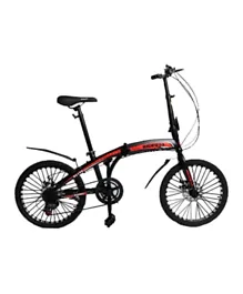 MYTS JNJ Foldable Kids Bicycle Black - 50.8 cm