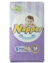Napper Diapers Soft Hug Parmon Junior Size 5 - 14 Pieces