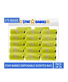 Star Babies Scented Bag Rolls Yellow - Pack of 10