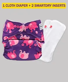 Babyhug Reusable Cloth Diaper With SmartDry Inserts - Violet