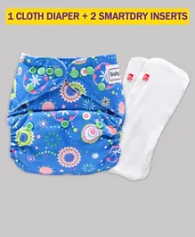 Babyhug Reusable Cloth Diaper With SmartDry Inserts - Blue