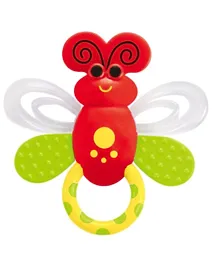 Little Angel Butterfly Rattle and Teether - Red & Green