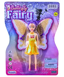 Artoy Butterfly Fairy Doll On Blister Card Pack of 1 - Assorted Colours