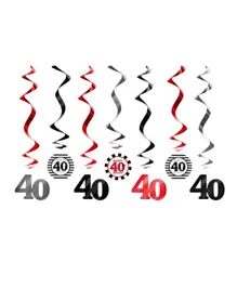 PartyDeco Swirls 40th Birthday