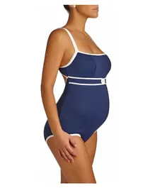 Mums & Bumps Pez D'or Rimini Pique Blue One Piece Maternity Swimsuit - Blue
