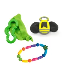 The First Years Chilled Peas + Bee Chill + Bright Beads Teether Set - 3 Pieces
