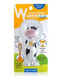 Pearlie White Kids Toothbrush & Cover - Cow