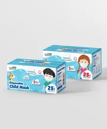 Insoft Disposable 3 Ply Protective Masks for Children  Pack of 1 - 25 Pieces