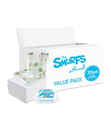 Smurfs Disposable Changing Mats Bibs & Water Wipes - Value Pack