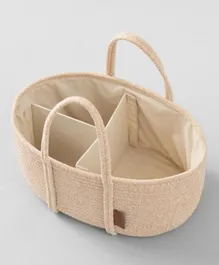 Clevamama Baby Changing Caddy, Contemporary Design, Removable Compartments, Sturdy Handles, 0 Months+, 38 x 24 x 18 cm - Natural