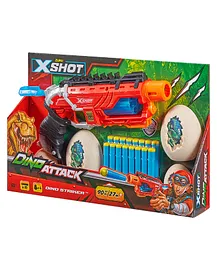 X-Shot Dino Attack Dino Striker Foam Dart Blaster 16 Darts 4 Eggs  by ZURU