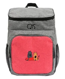 Biggdesign Cats  Insulated Lunch Bag - Grey & Pink