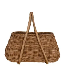 Olli Ella Rattan Mosey Basket - Natural