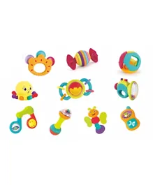 Fab N Funky Rocking Rattles Multicolor - 10 Pieces