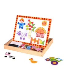 Wooden 85 Pieces Magnetic Puzzle Animal Farm Theme - Multicolor