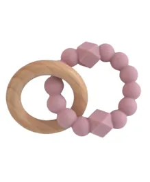 Jellystone Designs Silicone Moon Teether - Pink