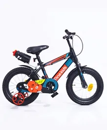 Pine Kids Rubber Air Tyres 99% Assembled Bicycle with 14 Inch Wheels  - Black