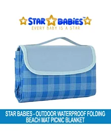 Star Babies Outdoor Picnic Waterproof Beach Mat - Blue