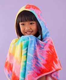 Monsoon Children Tie Die Toweling Poncho - Multicolor
