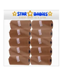 Star Babies Scented Bag, Pack of 10 - Brown