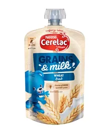 Nestlé Cerelac Grains and Milk Wheat Source of Iron - 110g