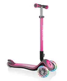 Globber Elite Deluxe Light Up Scooter - Deep Pink
