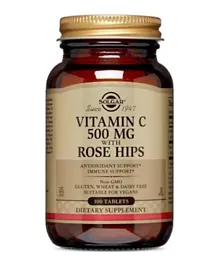 SOLGAR Vitamin C 500Mg With Rose Hips - 100 Tablets