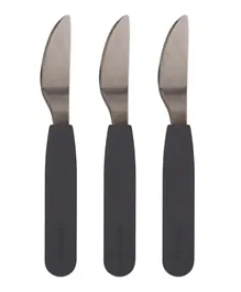 Filibabba Silicone Knife 3-Pack - Stone Grey