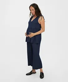 Vero Moda Maternity Sofia Sleeveless Maternity Top - Navy Blazer