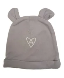 Forever Cute Heart Graphic Hat - Grey