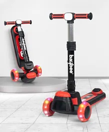 BAYBEE Three Wheeled Kick Scooter For Kids - Red