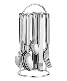 Winsor 24 Pieces  Stainless Steel Cutlery Set with Stand - Silver