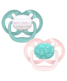 Dr Brown's Advantage Pacifier Stage 2 Pink and Blue - Pack of 2