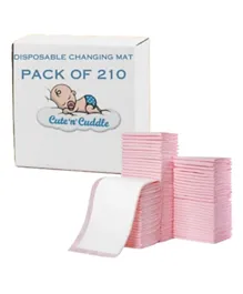 Cute 'n' Cuddle Disposable Changing Mats Pink - Pack of 210