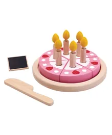 Plan Toys Wooden Birthday Cake Set - Pink Beige