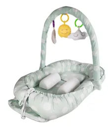 Babyjem Baby Bed with Toys and Edge Protectors Green - Pack of 1