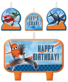 Party Centre Dusty And Friends Birthday Candle Set - Pack of 4