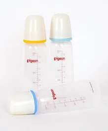 Pigeon Plastic Feeding Bottle Value Pack (2+1 Free) - 240mL Each