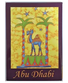 FLGT Palmy Camel Artistic Silk Abu Dhabi Painting Magnet - Pack of 2