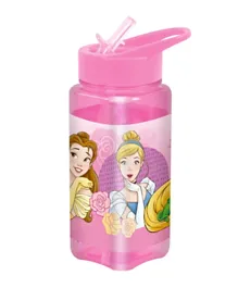 Princess Square Water Bottle Pink - 500mL