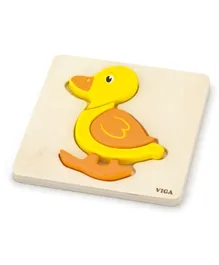 Viga Wooden Shape Block Puzzle Duck - Multi Color