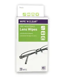 Apothecary 201 Wipe N Clear Lens Wipes - 20 Pieces