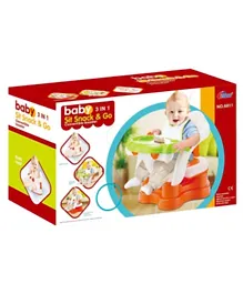 KHS Baby 3 in 1 Sit Snack & Go Chair - Multicoloured