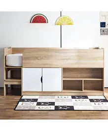 HomeBox Kulltorp Cabin Bed with 2 Doors and Shelves