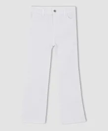DeFacto Flare Fİt  Denim Trousers - White