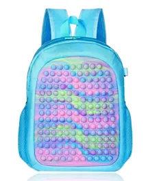 HAJ Pop It Kids School Bag Blue - 16 Inches